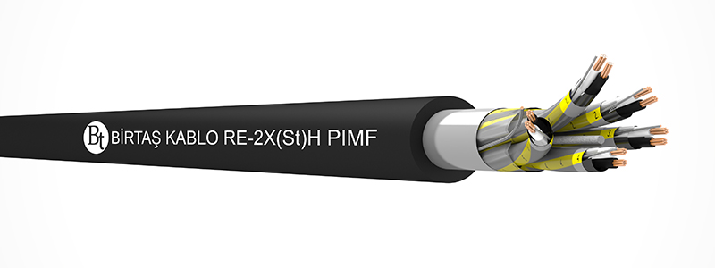 RE-2X(St)H PIMF    90°C  /  300 V Cu-XLPE-ISCR-OSCR-LSZH